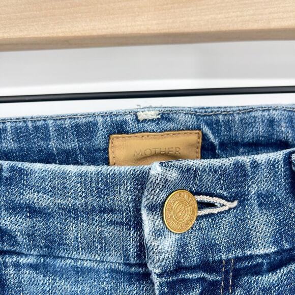 Mother High Waist Double Looker Ankle Fray Fruit Carts Evil Eye Size 25 - Picture 9 of 15